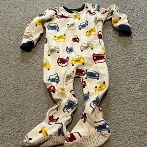 24 Months baby Carter’s Footie sleeper- pajamas- warm for winter- Cars- zipper